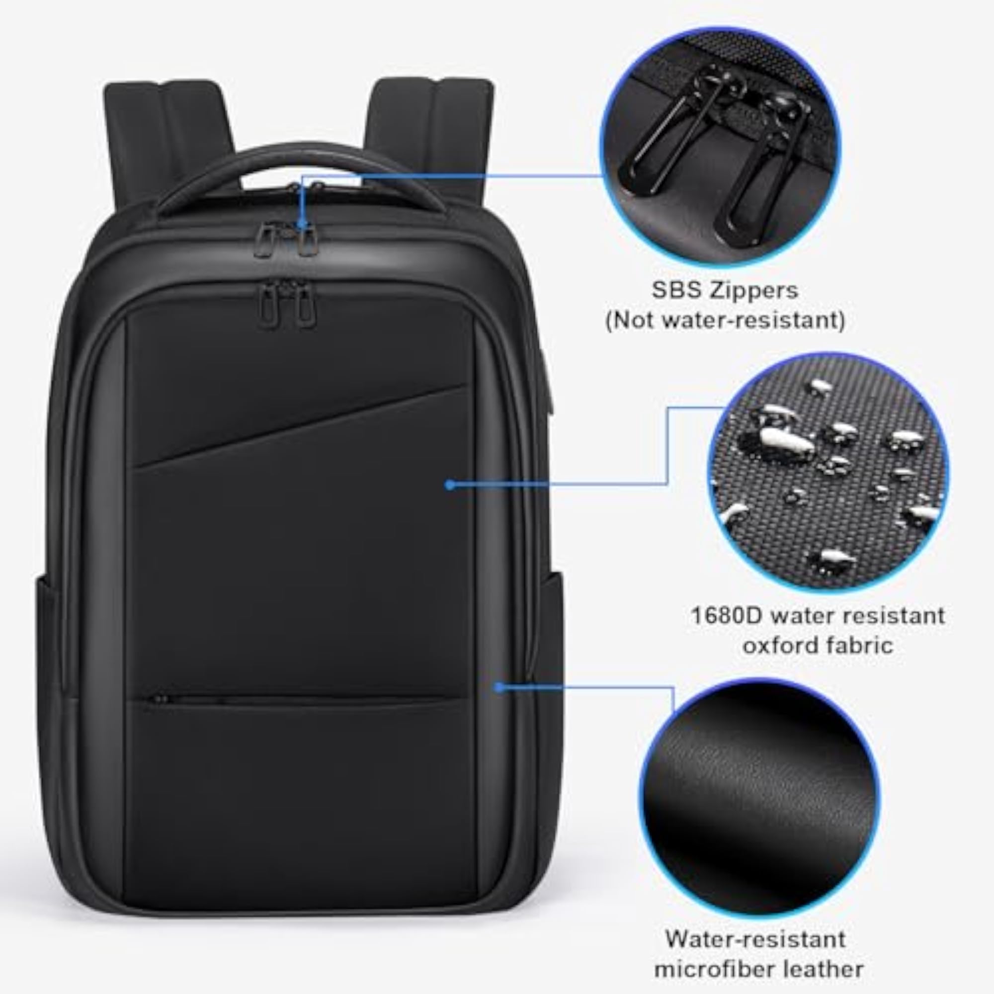 Black 15.6 Inch Travel Laptop Backpack